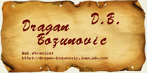 Dragan Božunović vizit kartica